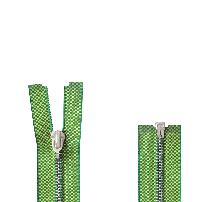 #5 Metal Brass Antibrass Open End Green Color Tape Open End Zipper