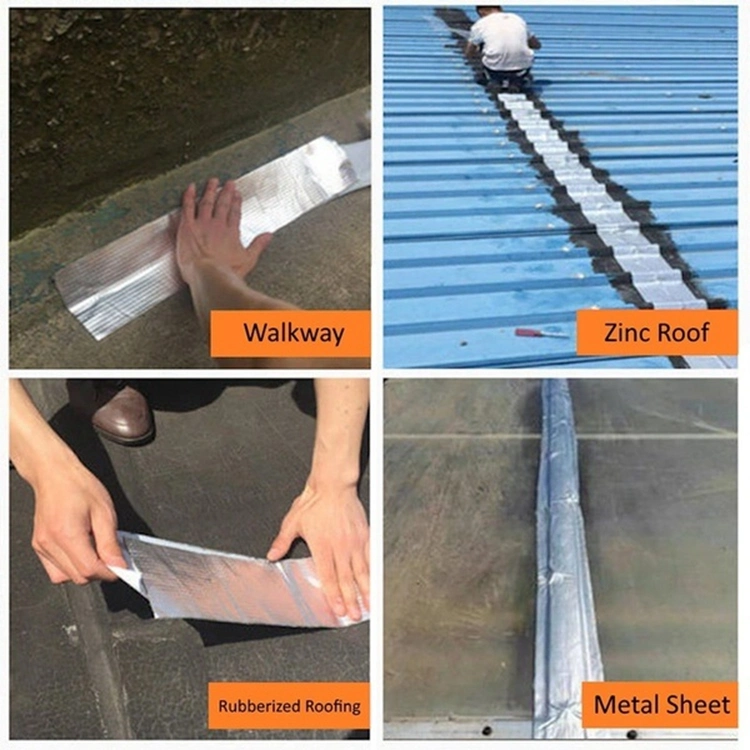 High Adhesion Waterproof Aluminum Foil Butyl Tape Butyl Rubber Sealing Tape Patch Tape Tools Repair Tape
