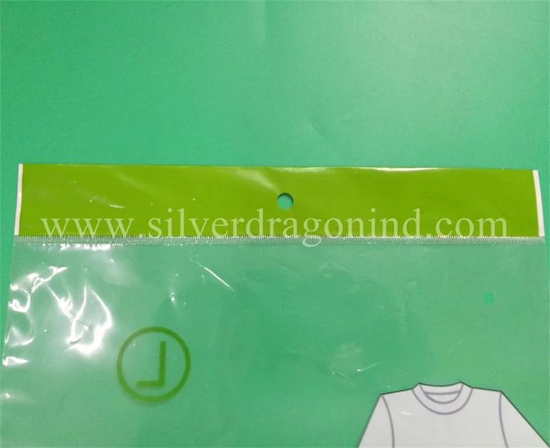 Clear OPP Packaging Bag for T-Shirt Packing with Hanging Hole and Self Adhesive Tape