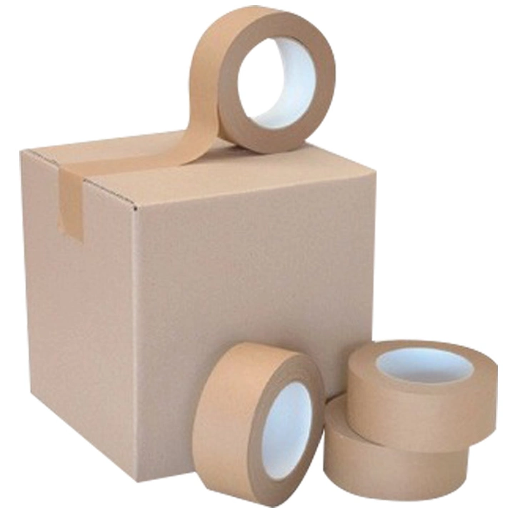 Water Activated Starch Glue Kraft Paper Gummed Tape Non-Reinforced for Carton Sealing Tape