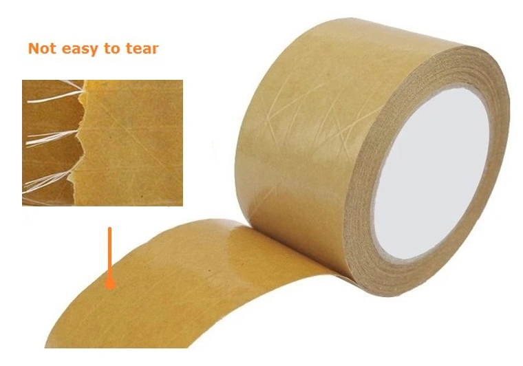 Water Activated Starch Glue Kraft Paper Gummed Tape Non-Reinforced for Carton Sealing Tape