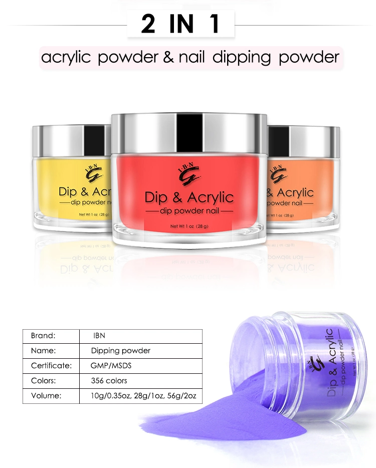 Custom Your Logo 1000 Color Acrylic Nail Dipping Powder and Glue