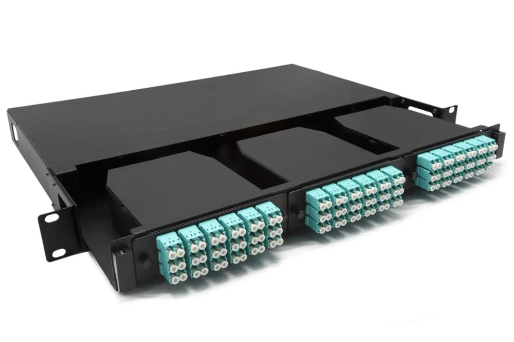 Rack mounted 96 port 5U ODF distribution box Fiber Optical Patch panel with pvc patch rj45 pigtail connector
