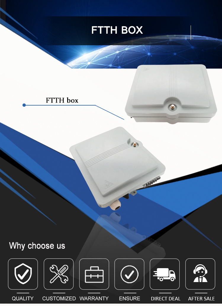 12 Cores Fiber Distribution Box FTTH Fiber Optic Terminal Box Fdb PC/ABS PLC Splitter