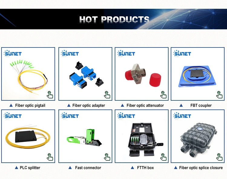 PLC Splitter Terminal Box Hot Selling Fiber Optic Equipment 4 Way Fiber Optic PLC Splitter Fiber Optic Splitter