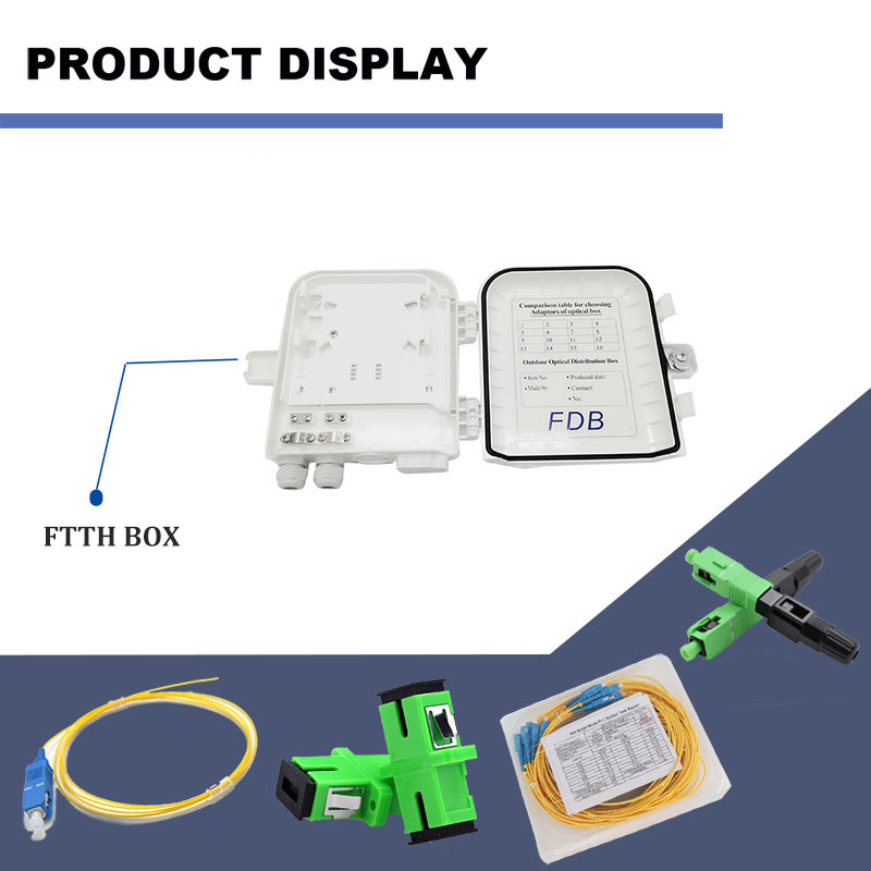 Indoor or Outdoor FTTH 8 Port Wall Mount Fiber Optic Terminal Box FTTH Distribution Box