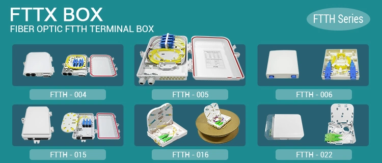 Indoor FTTH 4 Core Fiber Optic Distribution Box 4 Port Fiber Optic Terminal Box