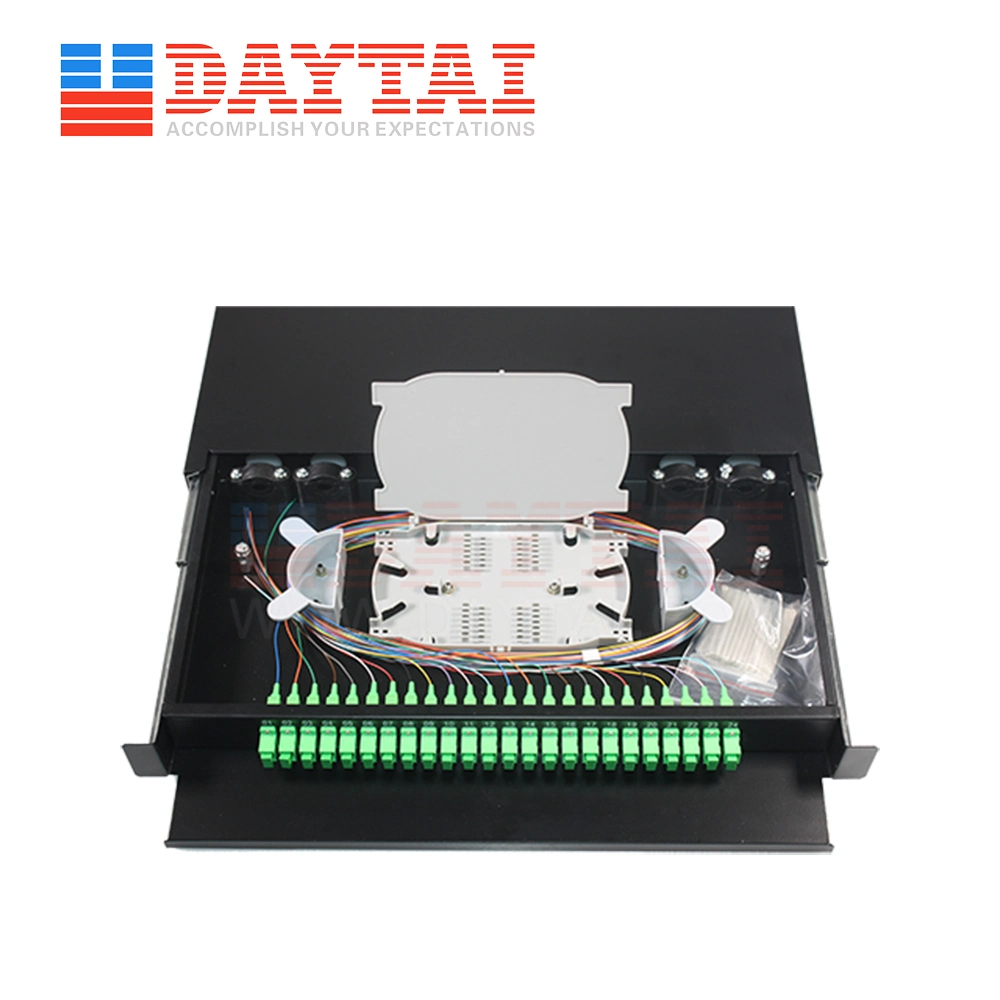 1u Drawer Type Factory Price 24 Port Fiber Optic Distribution Frame 24 Core ODF