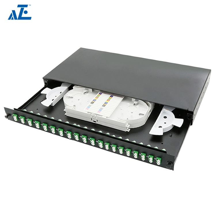 Aze 1u Premium Sliding Fiber Optic Patch Panel Server Rack Mounted-Of1umapanel3