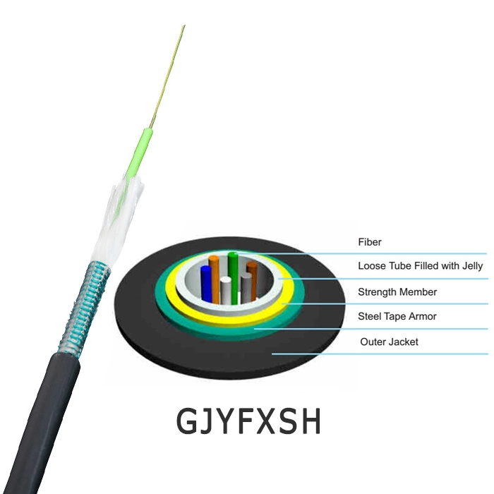 Armored with Glass Yarn Indoor Outdoor Optical Fiber Cables Manufacturers