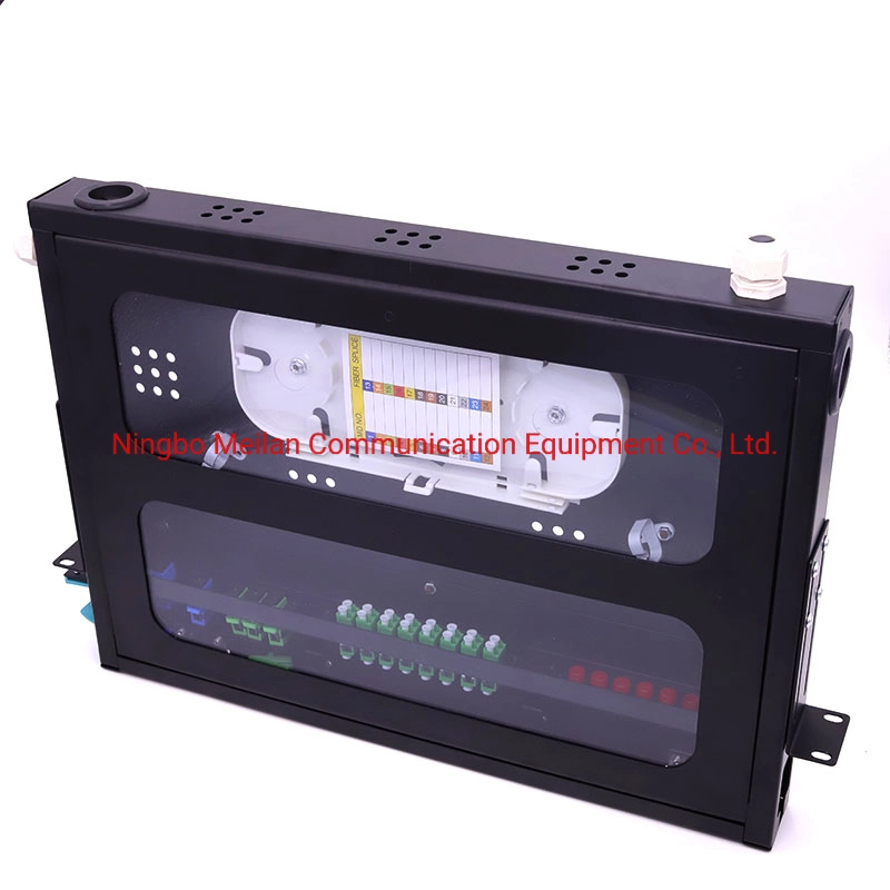 Drawer 19 Inch Fiber Optic Patch Panel with Transparent Front Door & Cover