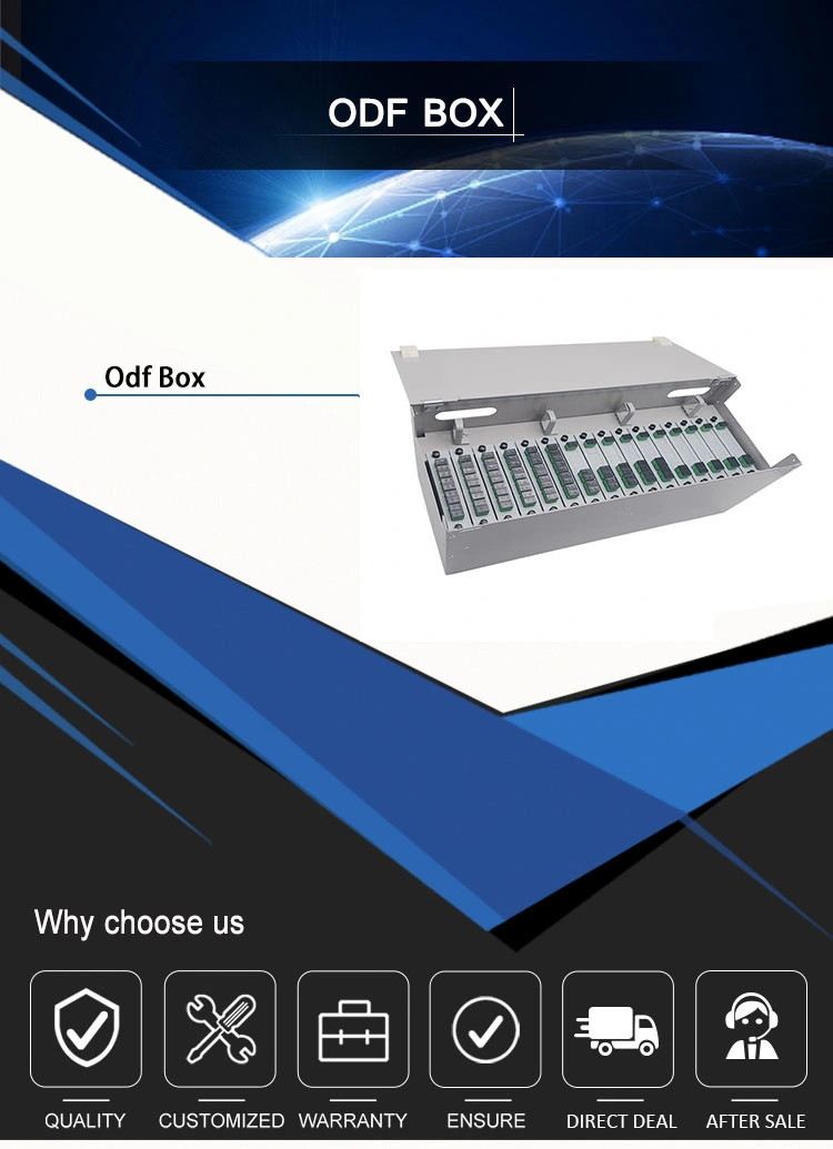 19 Inch 4u ODF Fiber Optic Distribution Frame Box Panel Box with Lgx PLC Splitter