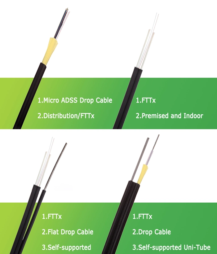 FTTH Drop Cable Self Supported Figure 8 Aerial Optical Fiber Cable Manufacturers