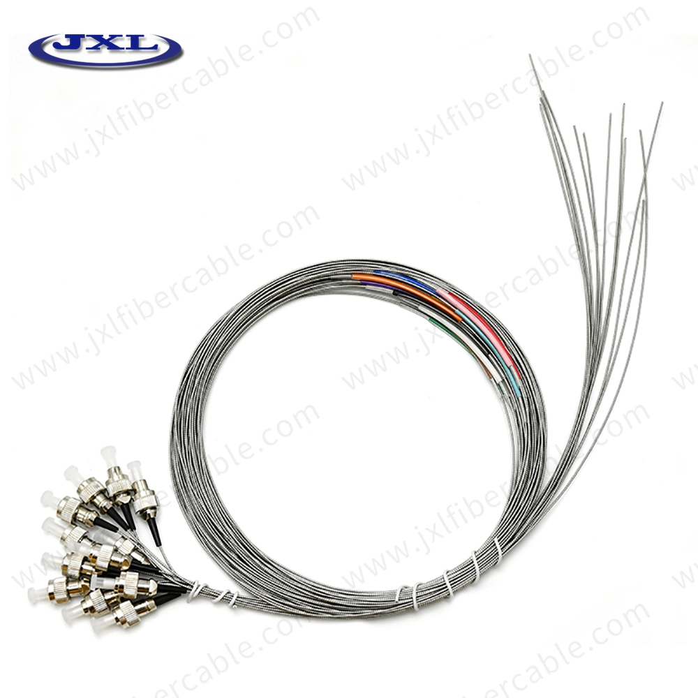 Singlemode FC Connector Armoured Fiber Optical Patch Pigtail Fiber Patch Cord