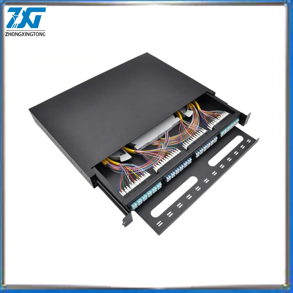 Indoor 12 Core Fiber Optic Distribution Box 1u Drawer Type ODF