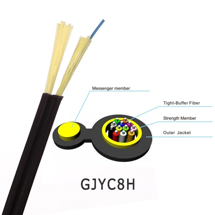Aerial FTTH Drop Fiber Optical Cable Gjyc8h Chinese Manufacturers