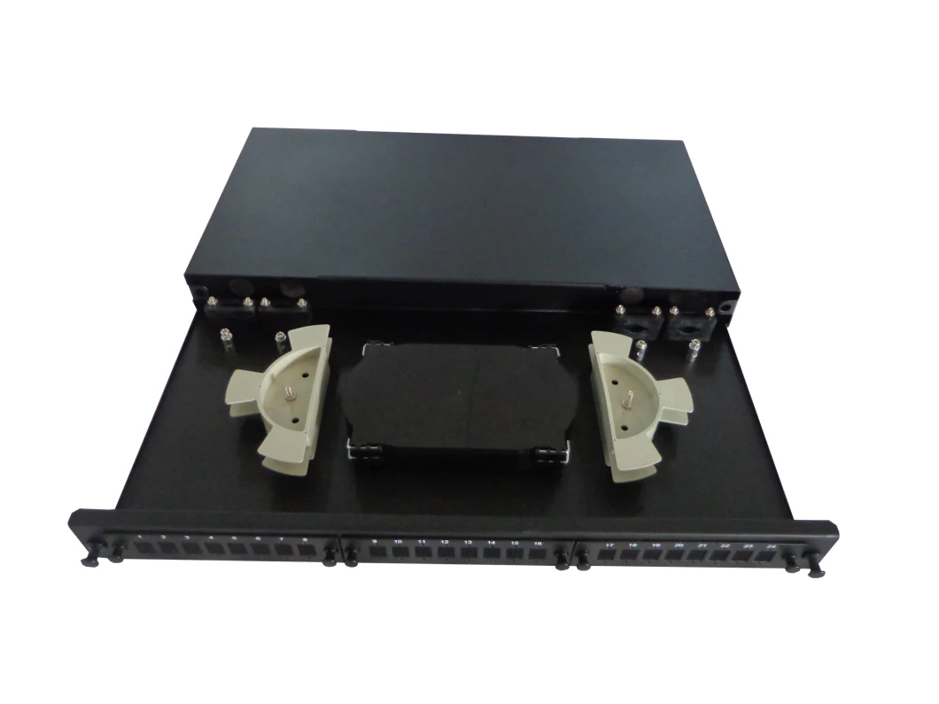 1u 12f, 24f or 48f 19inch Rack Mount with Lgx Adapter Panel Fiber Optic Patch Panel