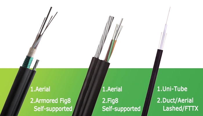 Non Armour Flat 8 Core Singlemode Fiber Optical Cable Chinese Manufacturers Factory Price