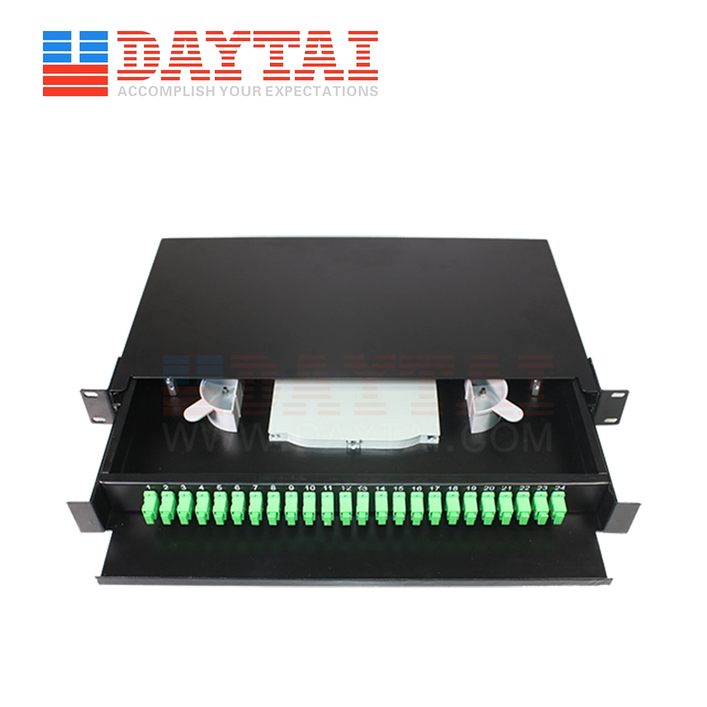 1u Drawer Type Factory Price 24 Port Fiber Optic Distribution Frame 24 Core ODF