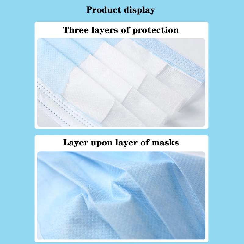 Hot Sale of Dealers Disposable Protective Mask, 3-Layer Melt Blown Non-Woven Fabric Filter Mask, Dust-Proof, Fog Proof, Melt Blown Ear Mask