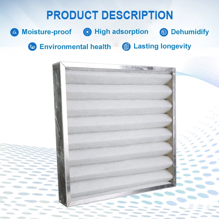 Washable Plank Filter Mesh Primary-Efficiency Panel Filter Synthetic Fiber Pleated Pre Panel Ventilation Air Filter