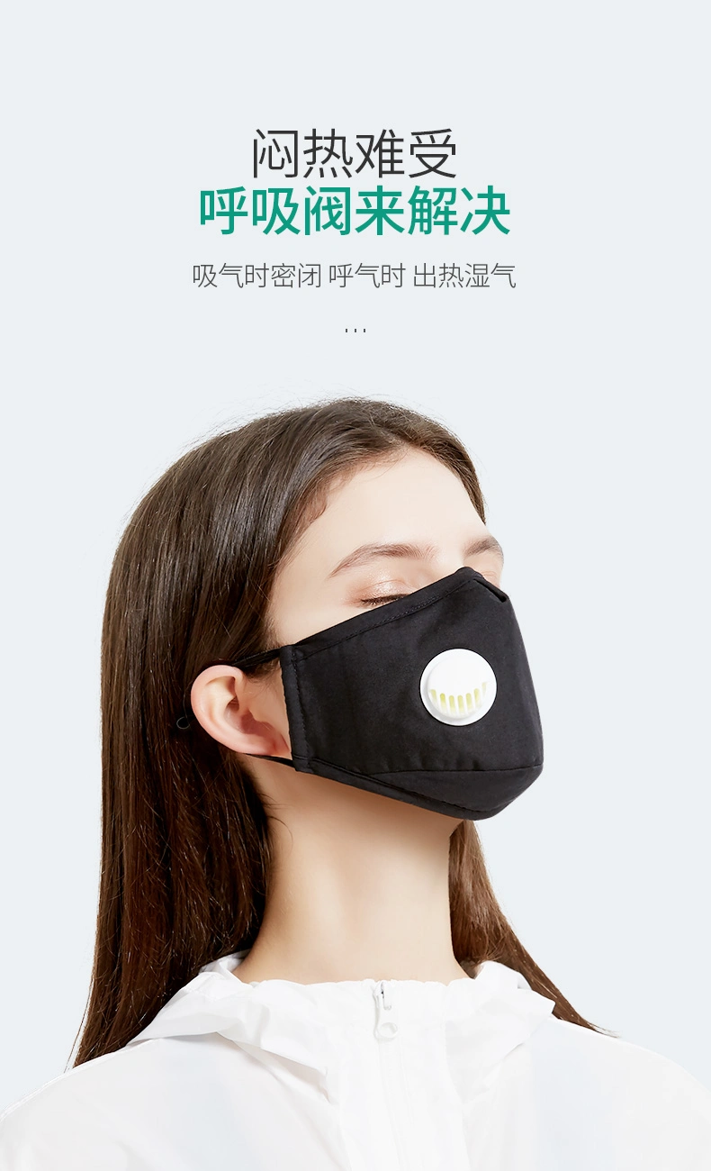 Factory Direct Pm2.5 Dust Mask with Breathing Valve Pure Cotton Cloth Three-Dimensional Washable Filter Mask Mask Customization