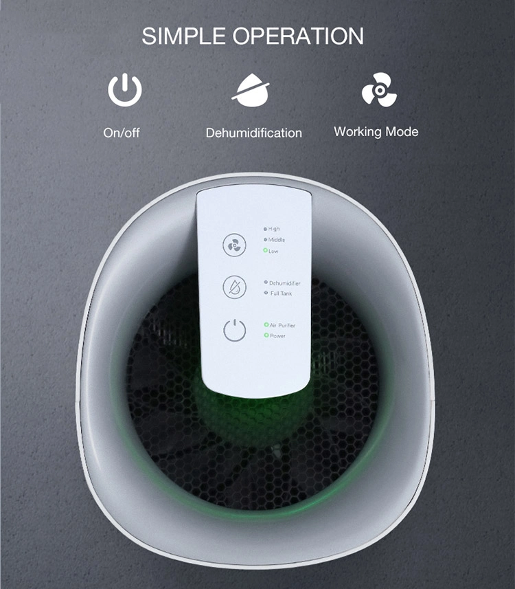Mini Portable Easy Home Air Cleaner Room HEPA Filter Dehumidifier Air Purifier