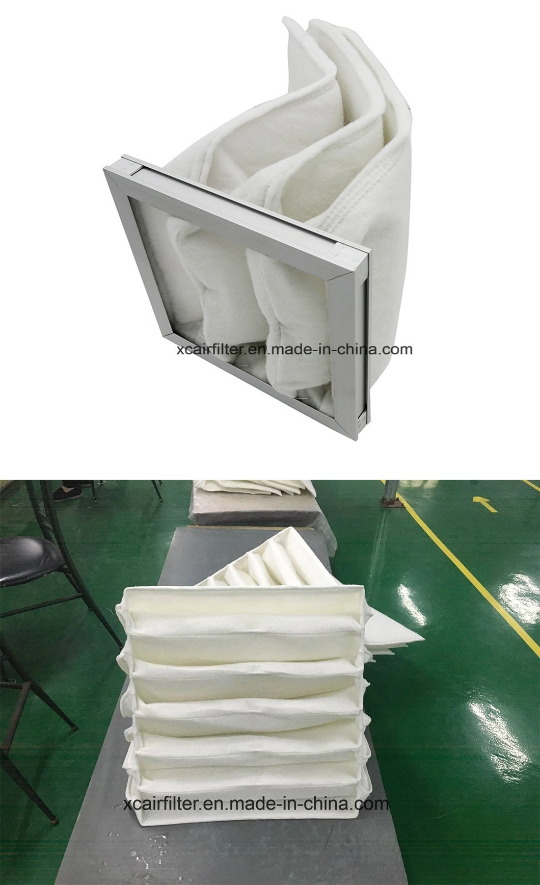 Primary Efficiency Pocket Air Filter with Core Material Synthetic Fiber