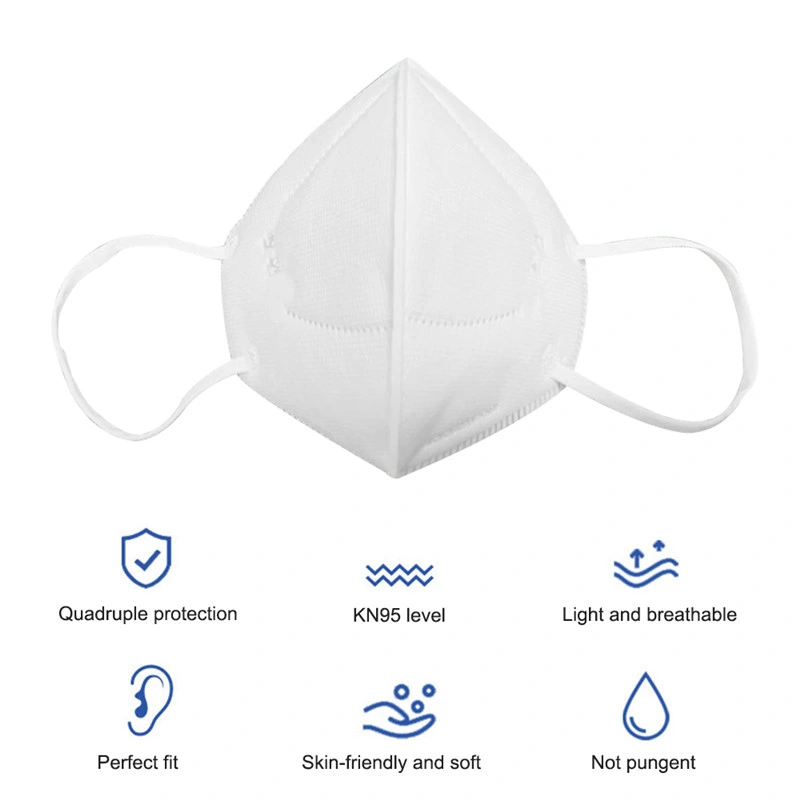 KN95 Fffp2 5 Layers Safety Protective Nonwoven Respirator Filter KN95 Disposable Face Mask