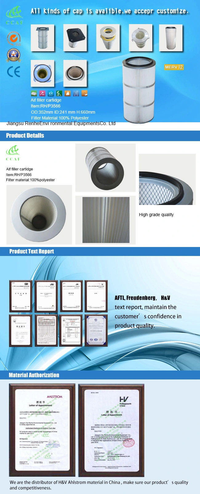 Dust Collector Air Filter Element