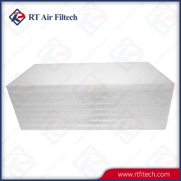 Large Airflow V-Bank Filter Glassfiber Filter Media for Clean Room