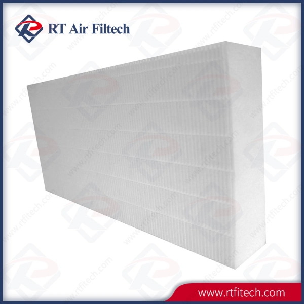 Large Airflow V-Bank Filter Glassfiber Filter Media for Clean Room