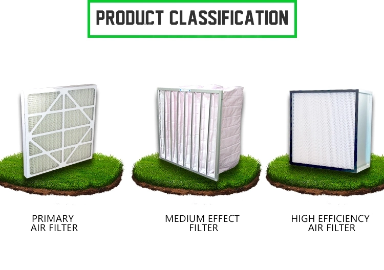 Ventilation Cleanroom Pleat Bag Pocket Air Filter Medium Efficiency