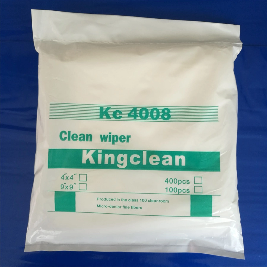 Absorbent Microfiber 9X9 Laser Sealed Lint Free Industrial Cleanroom Clean Wiper (KC-4008)