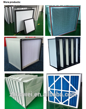 Galvanized Frame, Aluminum Frame High Temperature Resistant HEPA Filter 