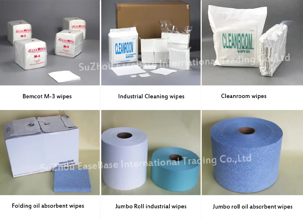 Disposable Lint Free Microfiber Cloth Super Absorption Polyester Cleanroom Wiper