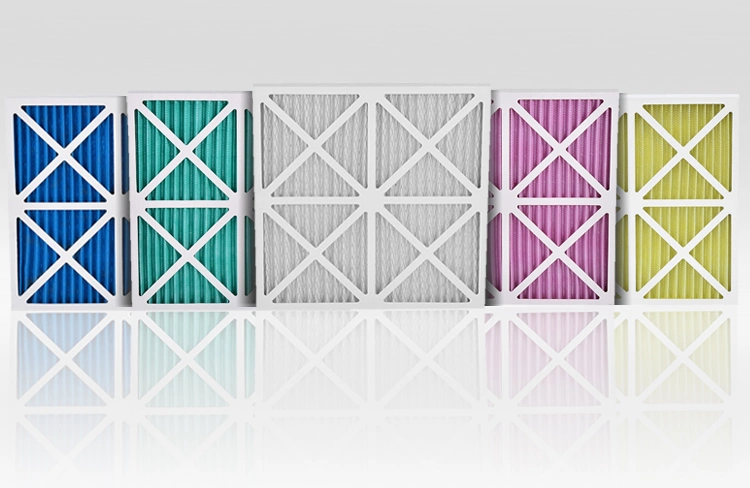 Cardboard Paper Frame G4 Folding Panel Air Filter for Dust Filtration