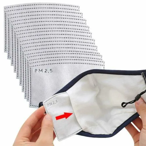 Factory Customized 5-Layer Pm2.5 Filter Dust-Proof Cotton Mask Filter Active Carbon Mask Filter