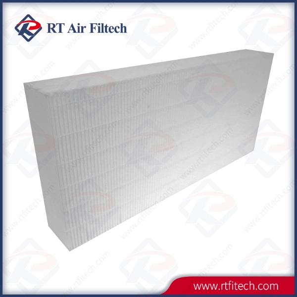 Large Airflow V-Bank Filter Glassfiber Filter Media for Clean Room