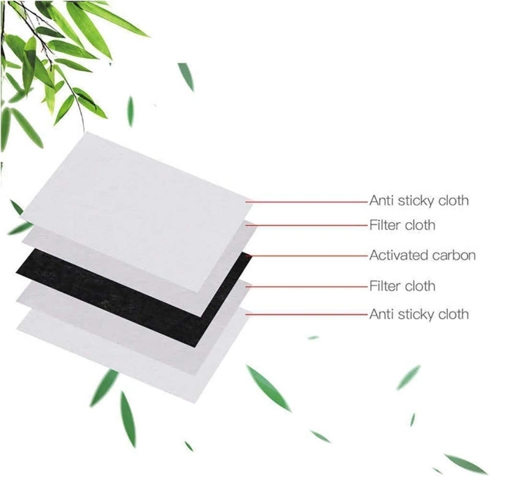 Adult Pm 2.5 Mask Activated Carbon Filters 5 Layers Replaceable Filter Anti Haze Dust Filters for Kids