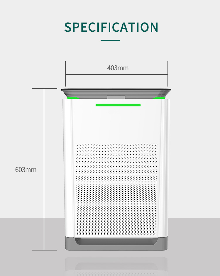 Backnature Hot Selling Purified Air Generator Personal Anion Room HEPA Filter Air Purifier with UV Optional