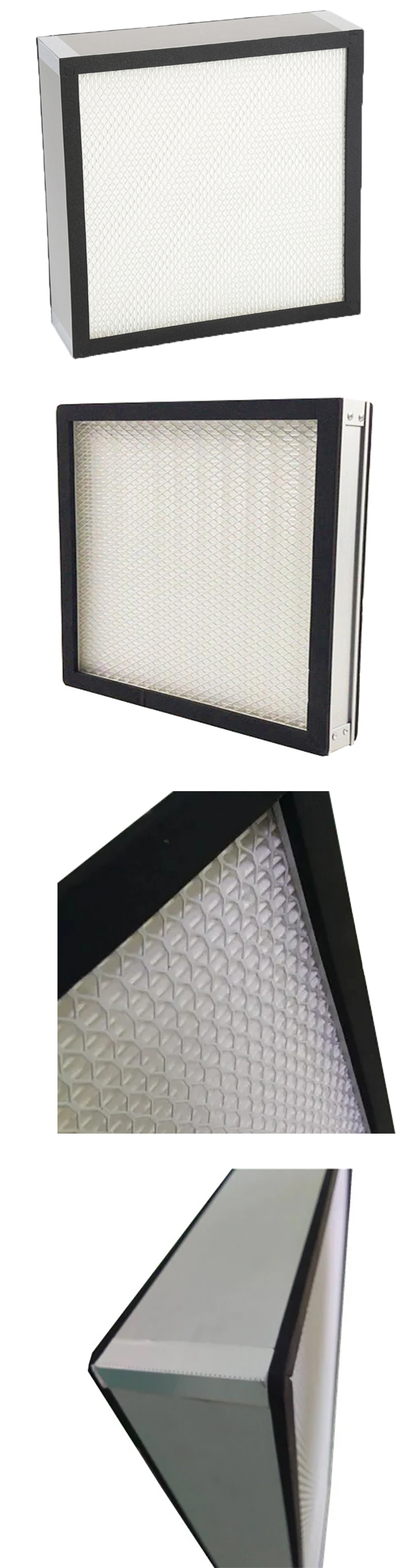 H13 High Efficiency Mini Pleat HEPA Air Filter Without Separator for Pharmaceutical Room