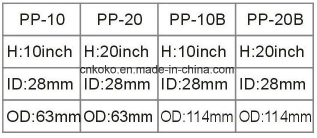10'' PP Cartridge Filter Hight Quality Water Cartridge Filter PP-10