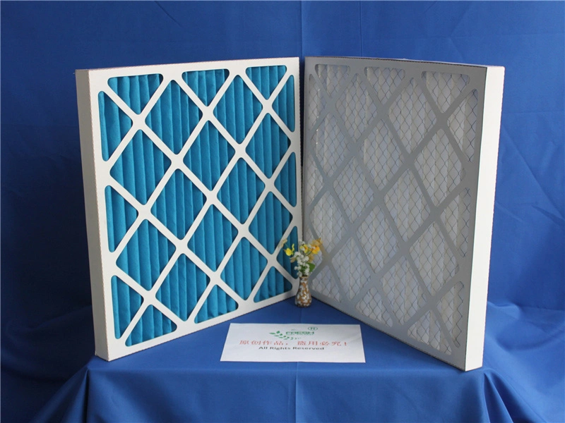 Cardboard Frame Pleated Panel Air Filter Folding Primary Air Filter G4