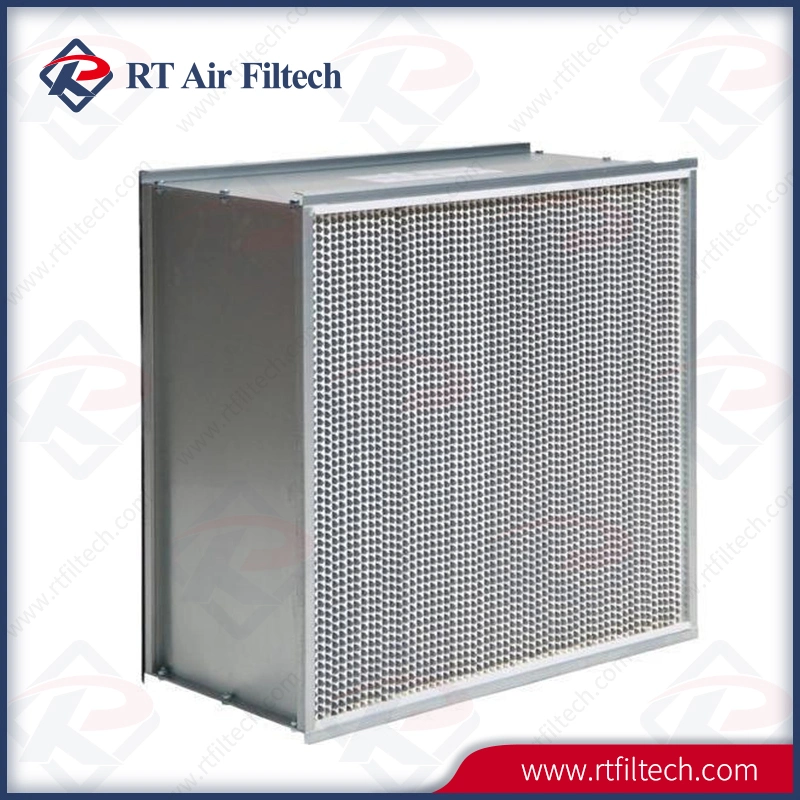 Rt HEPA Mini-Pleat Panel Filter Pack Microfine Fiberglass Filter Media for FFU