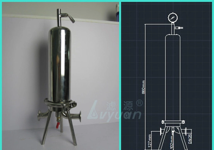 Polished Ss 316 Cartridge Filter Housing/Stainless Steel Filter Housing for Sediment Polypropylene Filter