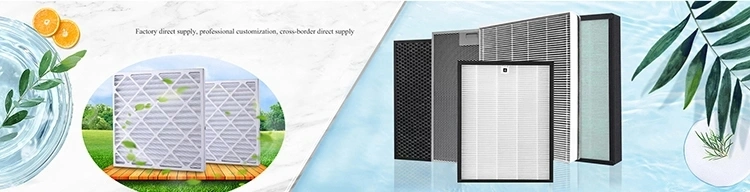 Air Filter Cardboard Frame Panel Black Carbon Air Filter Medium Efficiency