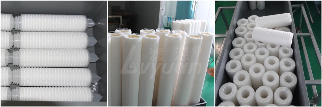 PP Melt Blown Pleated High Flow Water Filter Cartridge 20 40 60 Inch Replacement Filter Cartridge