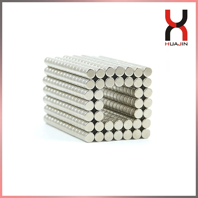 Sintering Strong Magnets Neodymium N52 Small Disc Magnet Permanent Type