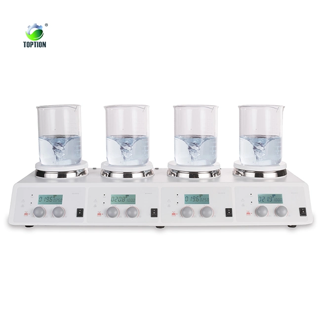 Digital Lab Hot Plate Stirrer Magnetic Stirring Heating Plate Multi 10-Position Hot Plate with Magnetic Stirrer